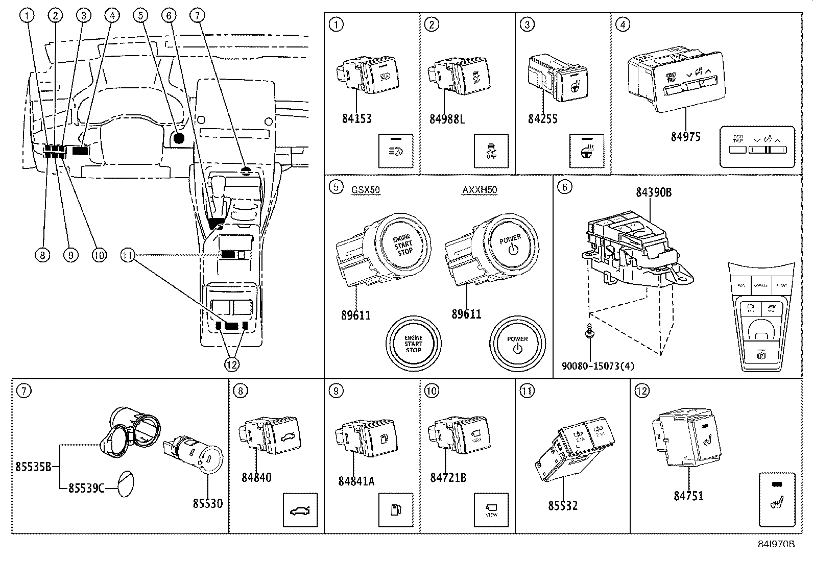 Exploded illustration 84I970B