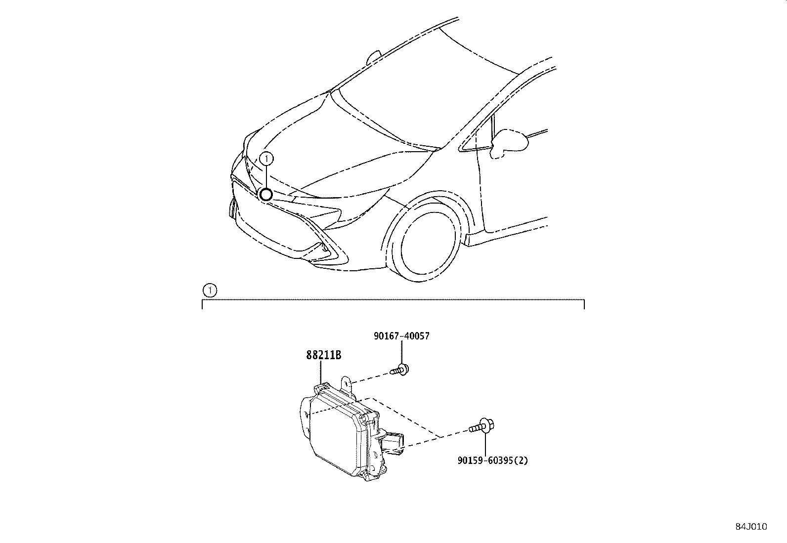 Exploded illustration 84J010