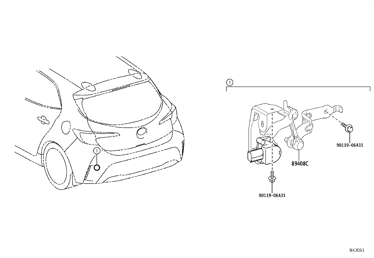 Exploded illustration 84J051