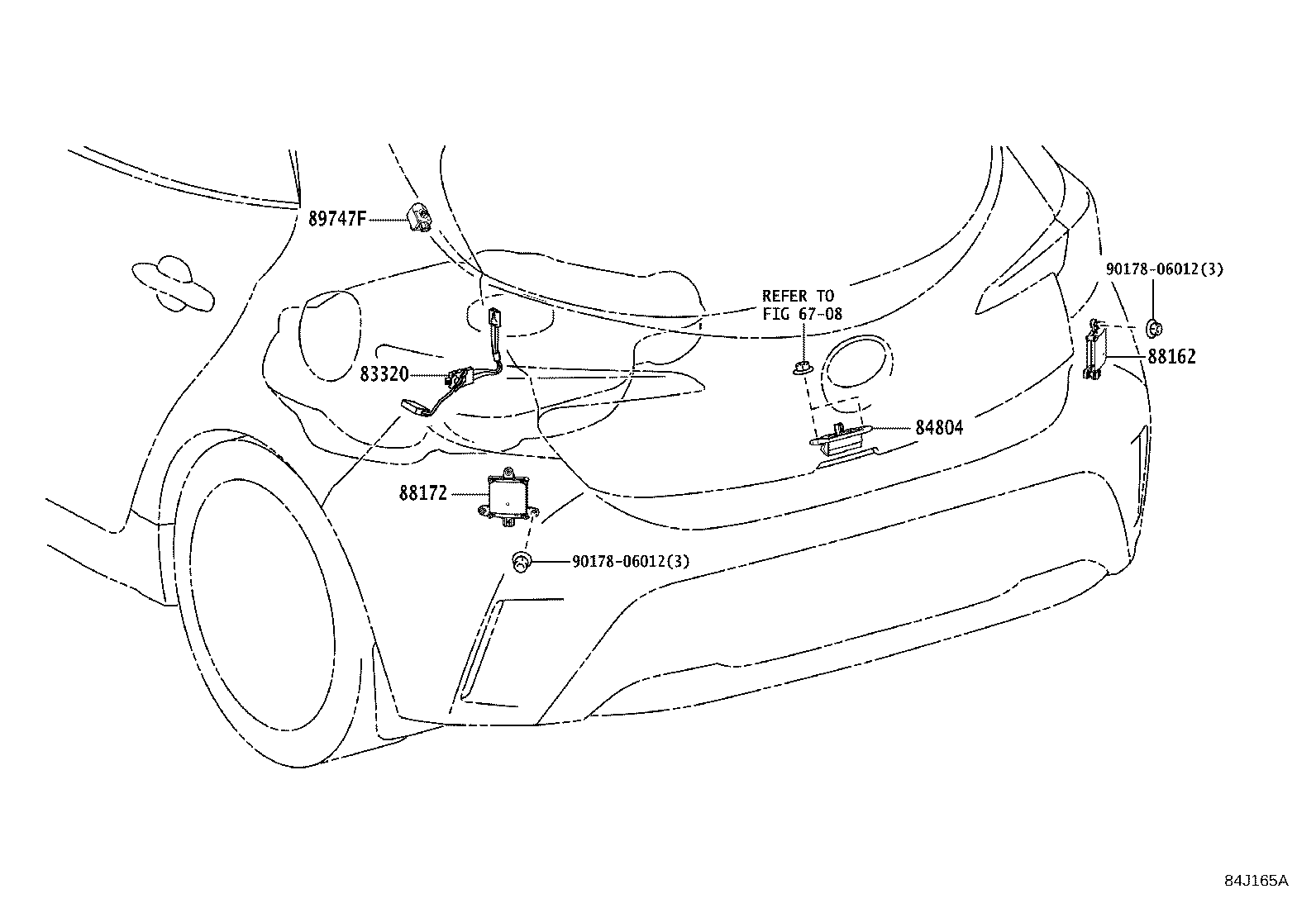 Exploded illustration 84J165A