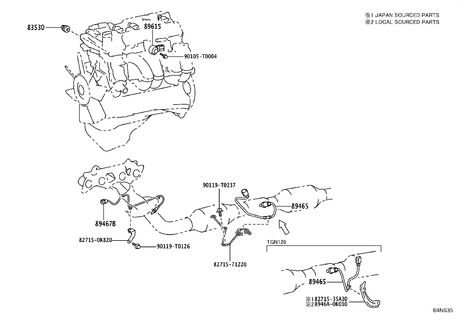Exploded illustration 84N635