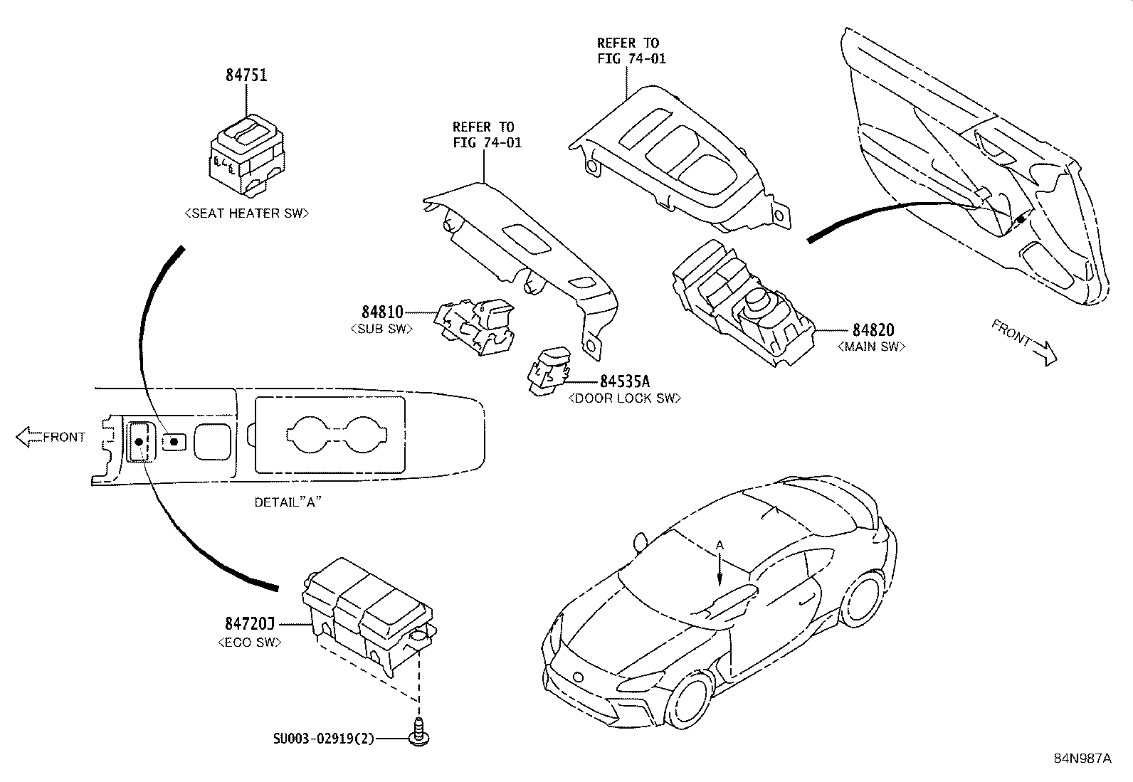 Exploded illustration 84N987A