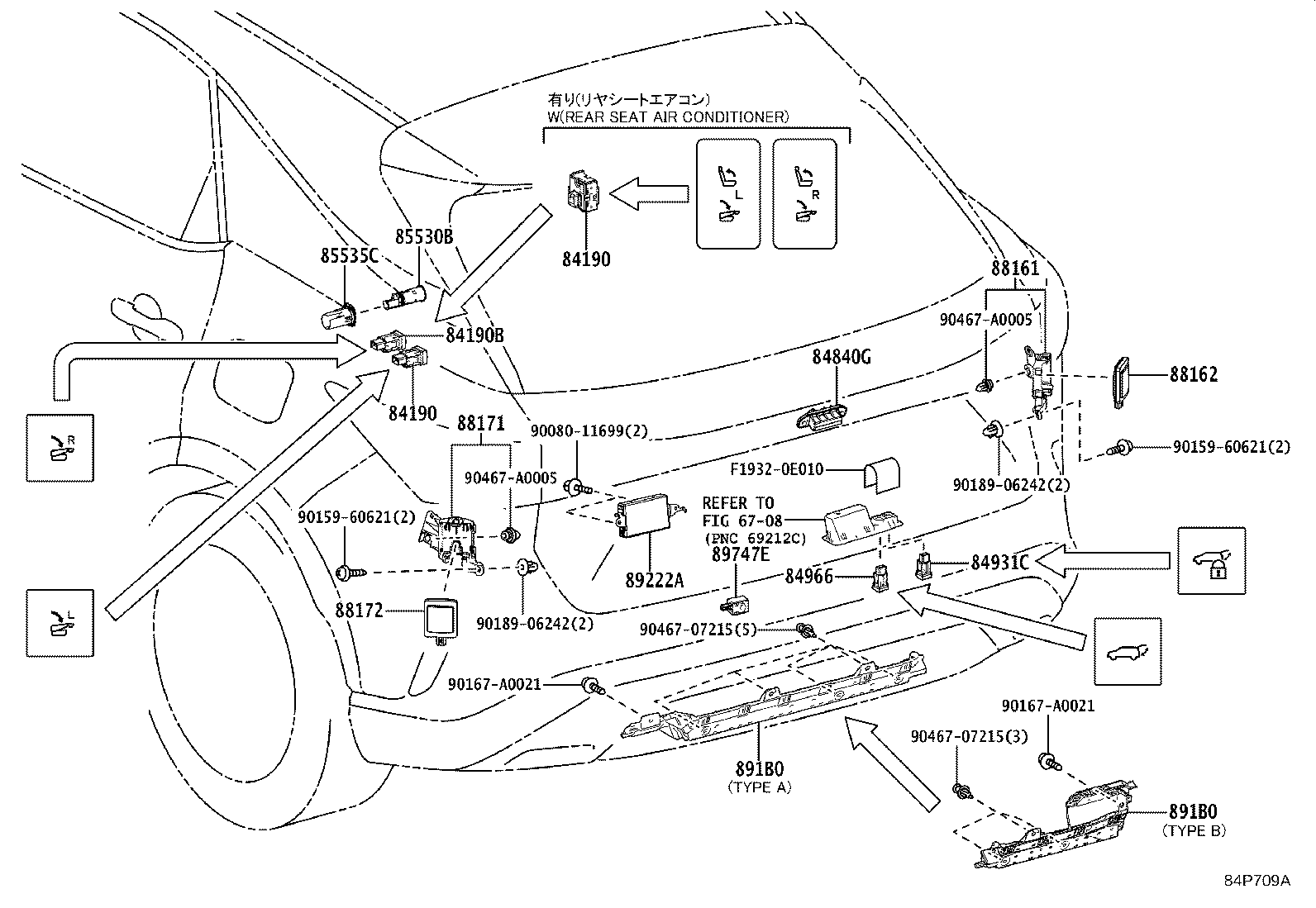 Exploded illustration 84P709A