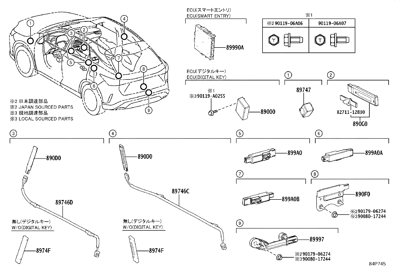 Exploded illustration 84P745