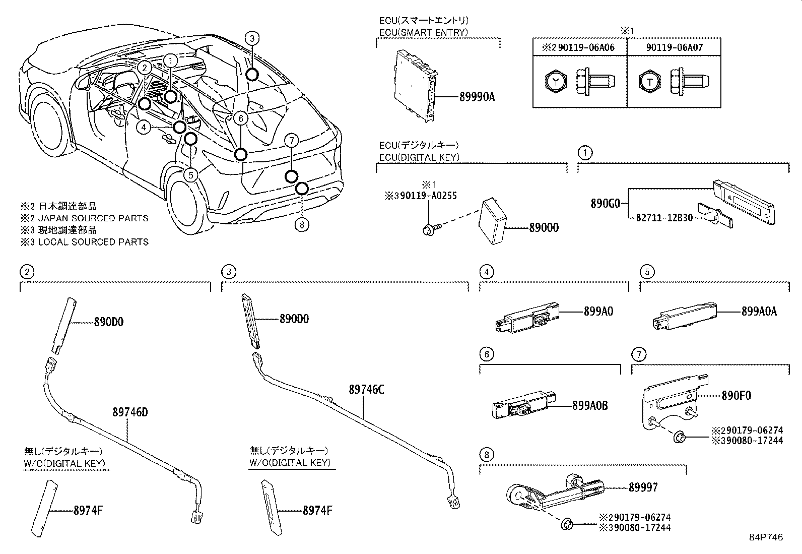 Exploded illustration 84P746
