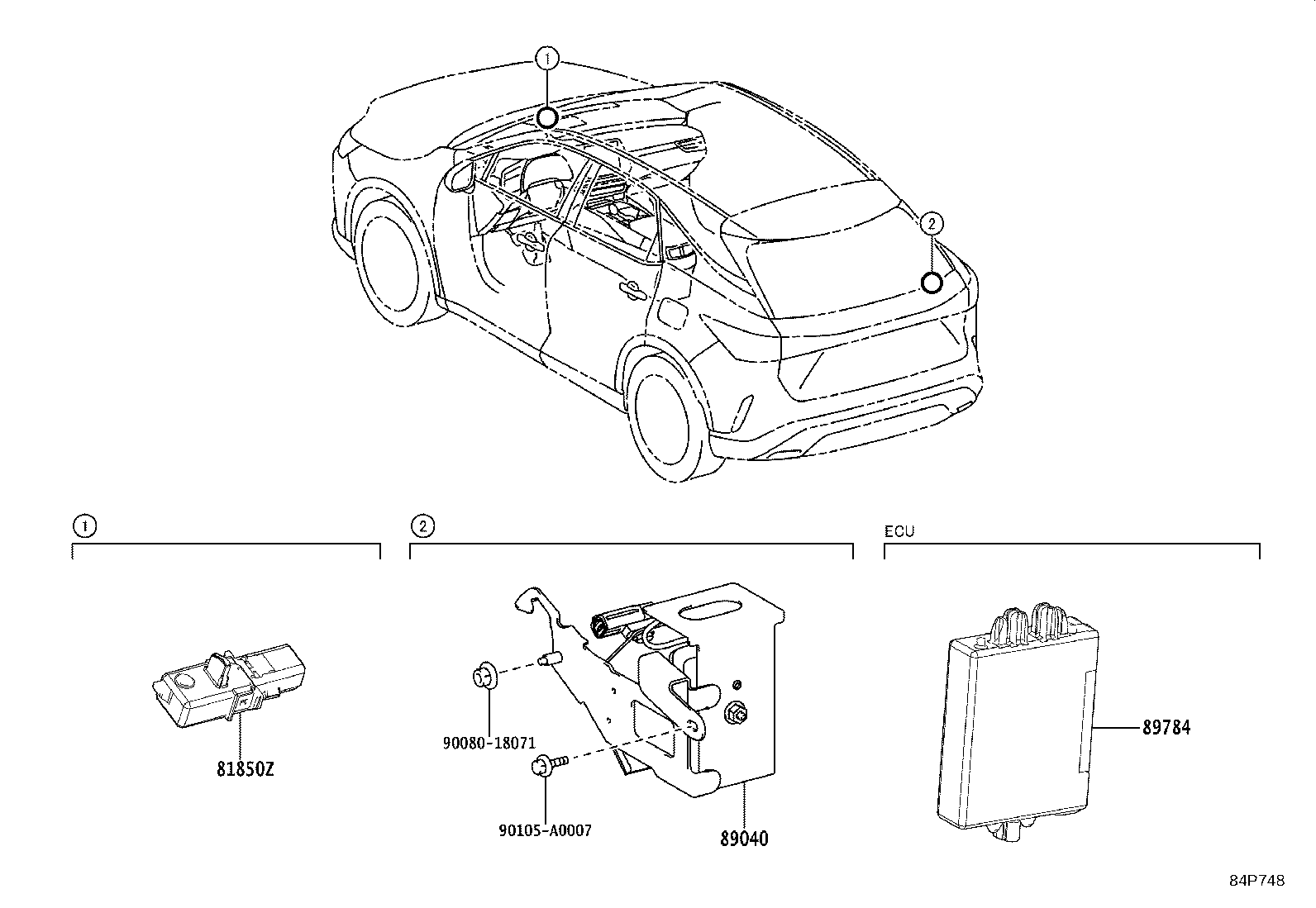 Exploded illustration 84P748