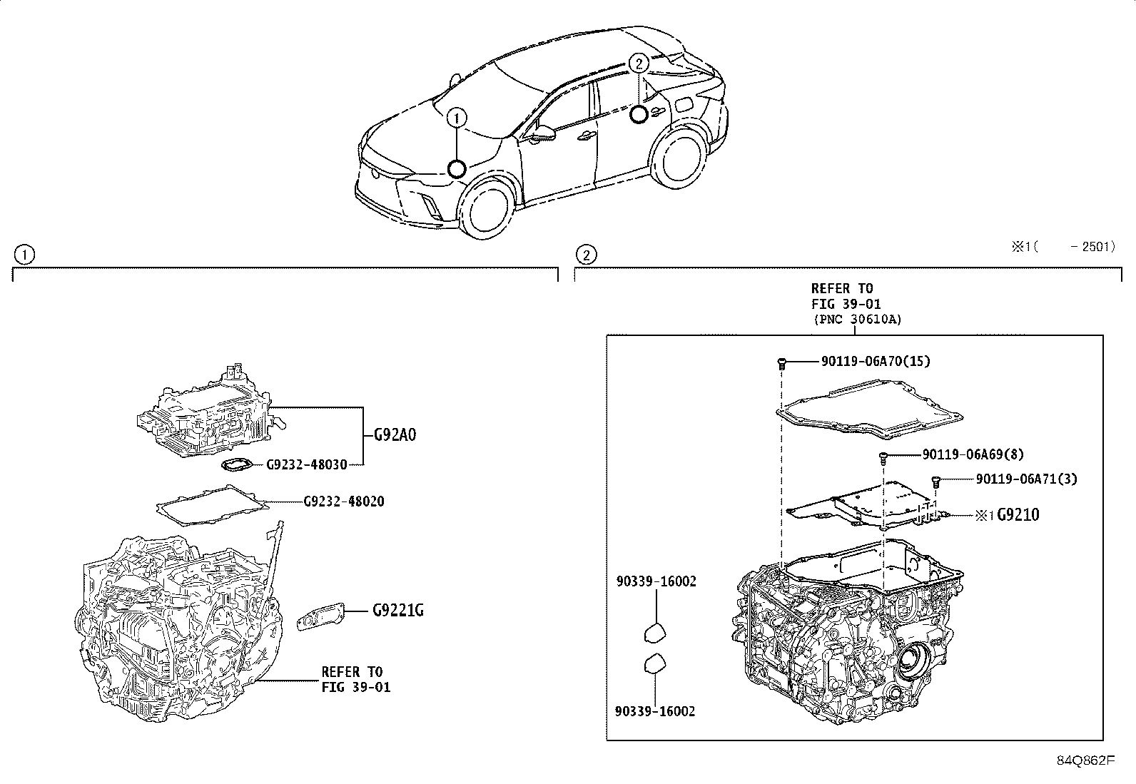 Exploded illustration 84Q862F