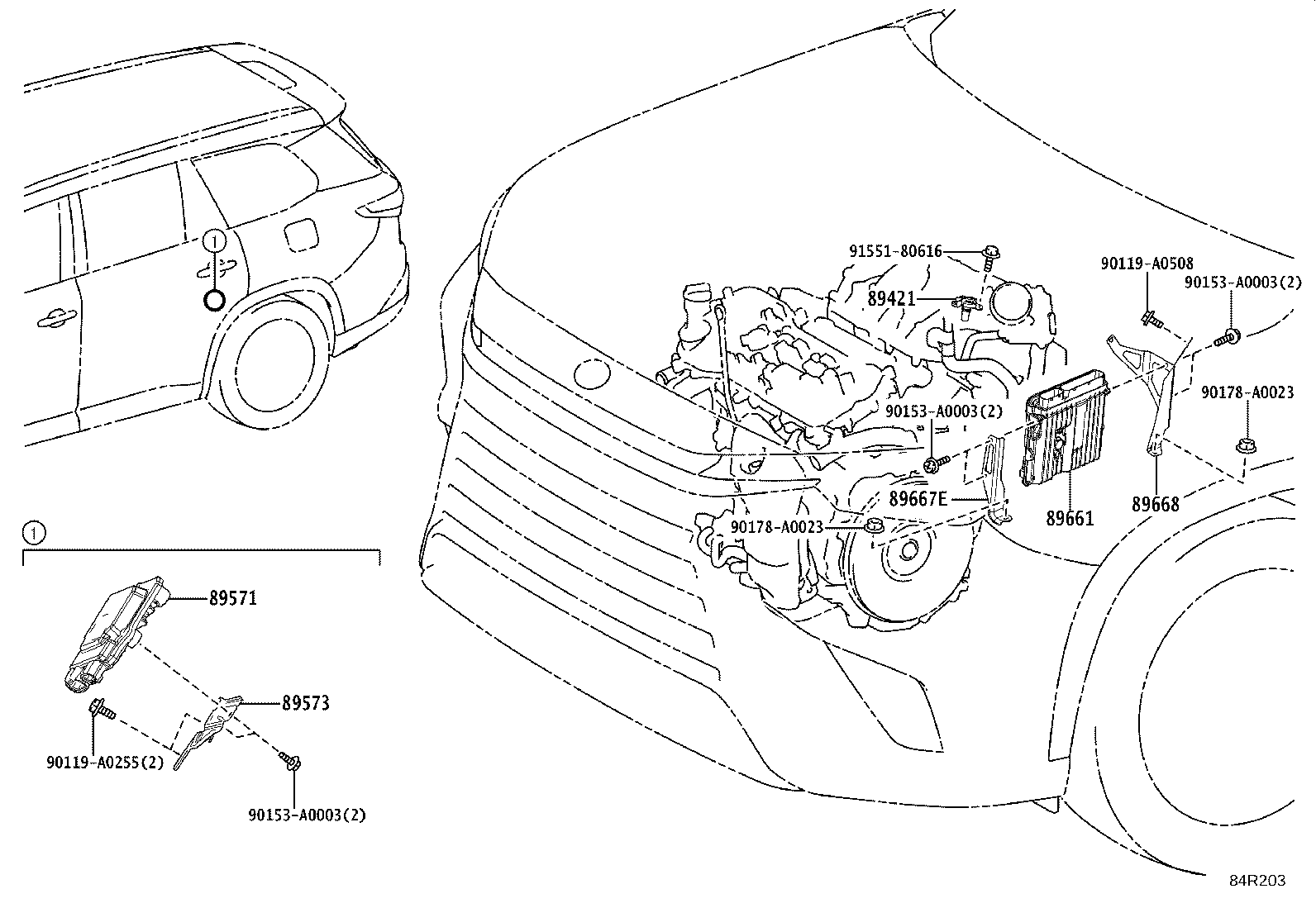 Exploded illustration 84R203