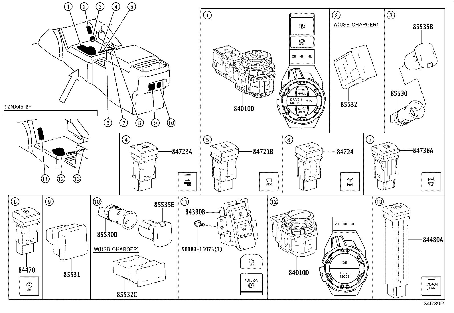 Exploded illustration 84R39P