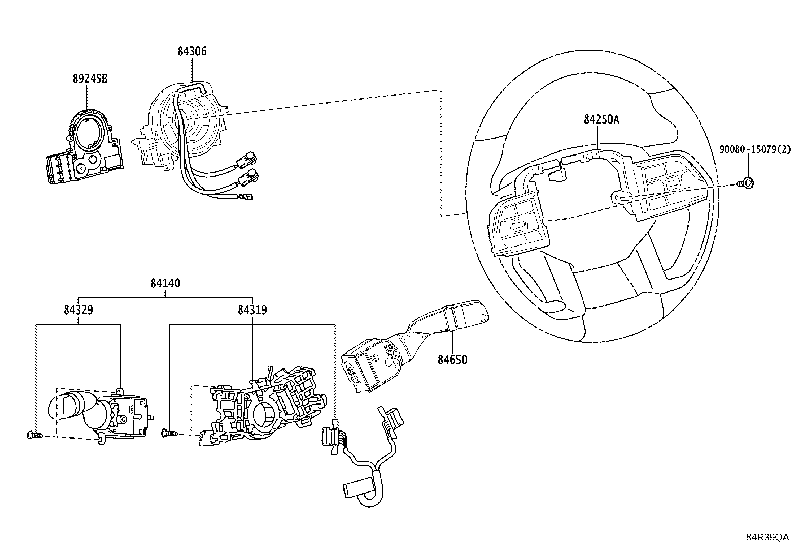 Exploded illustration 84R39QA