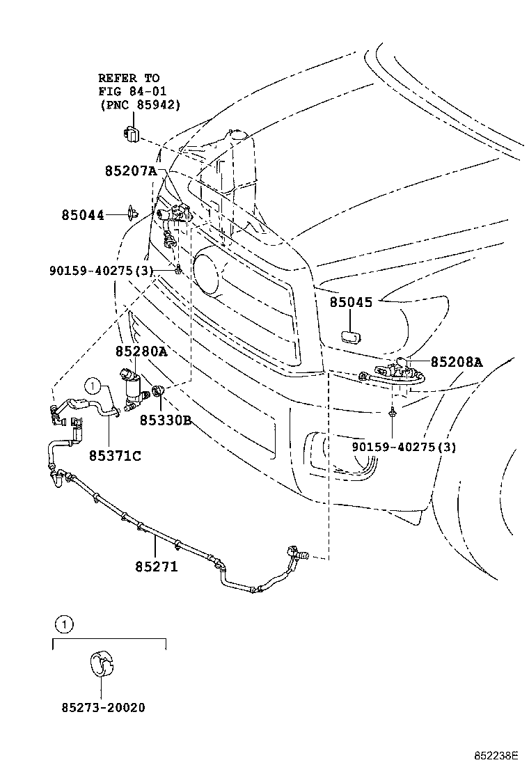 Exploded illustration 852238E