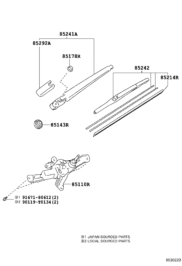 Exploded illustration 853022B