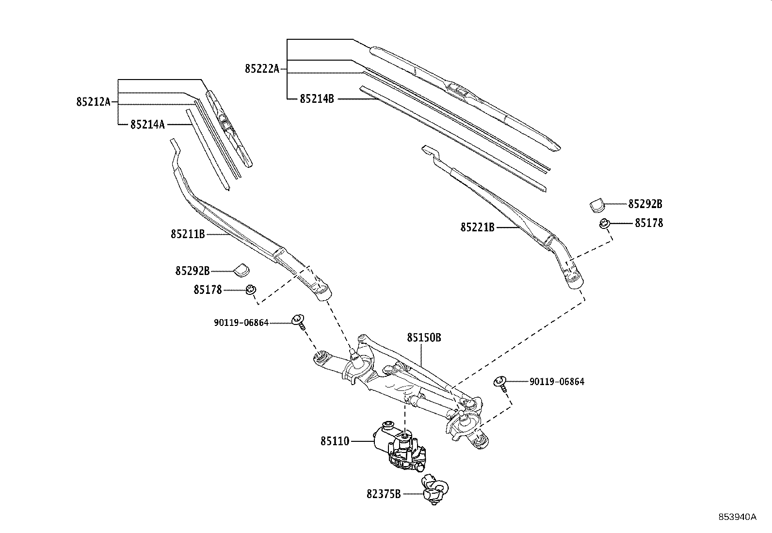 Exploded illustration 853940A