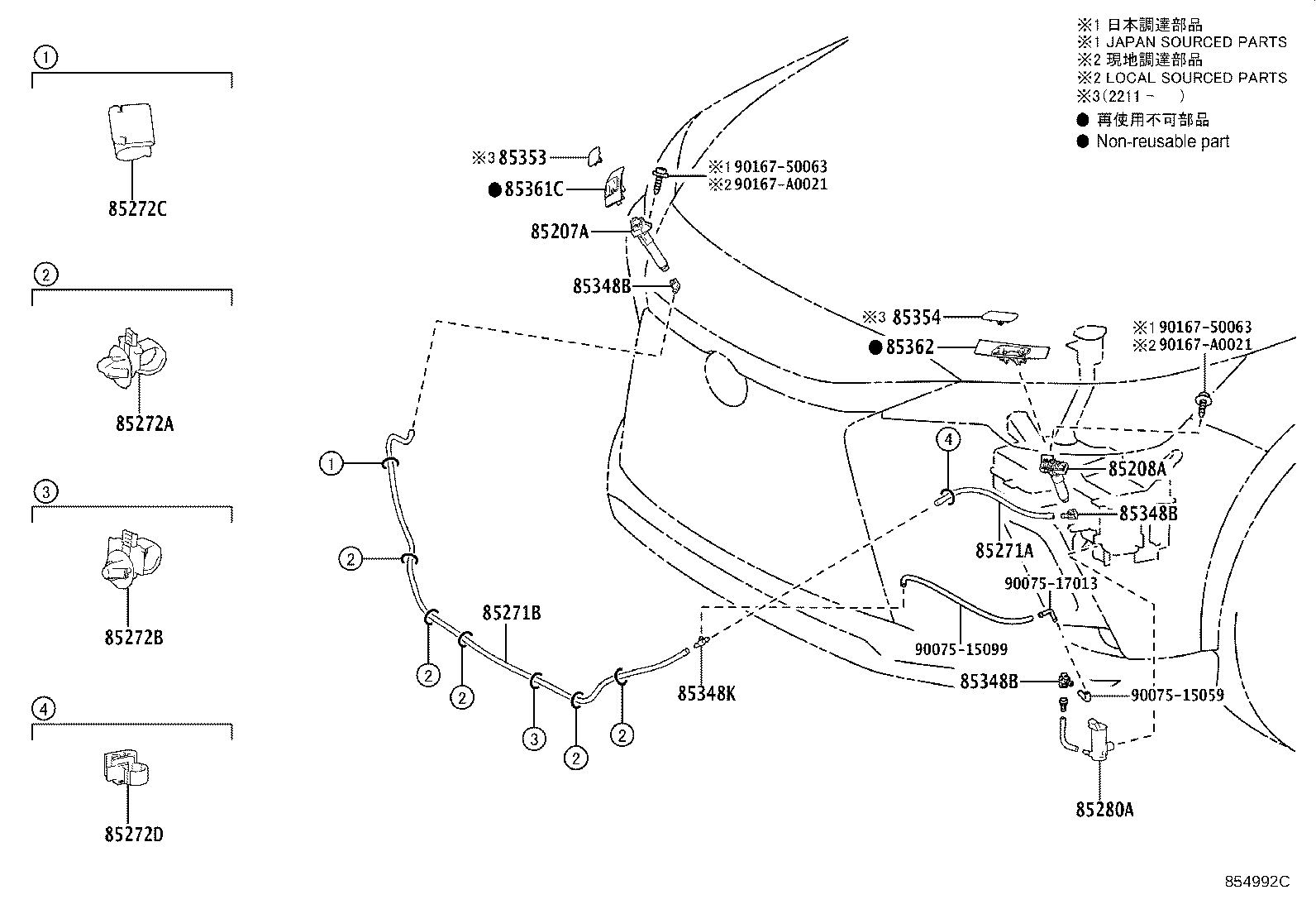 Exploded illustration 854992C