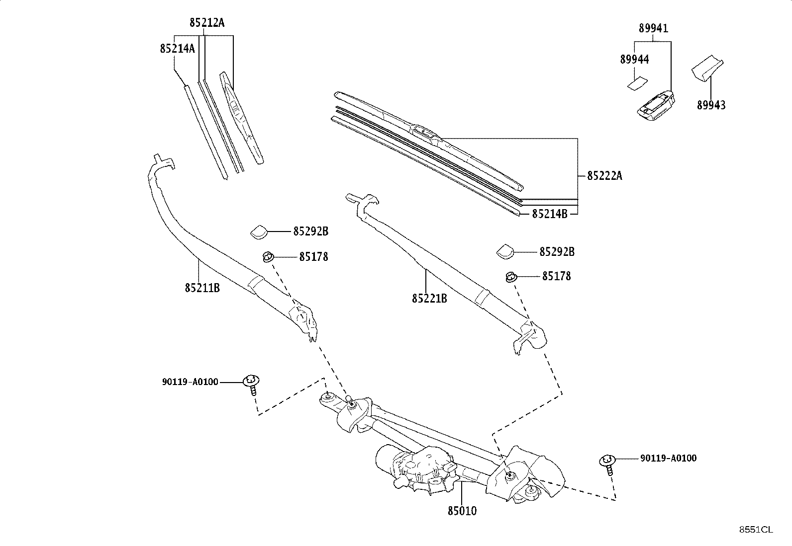 Exploded illustration 8551CL