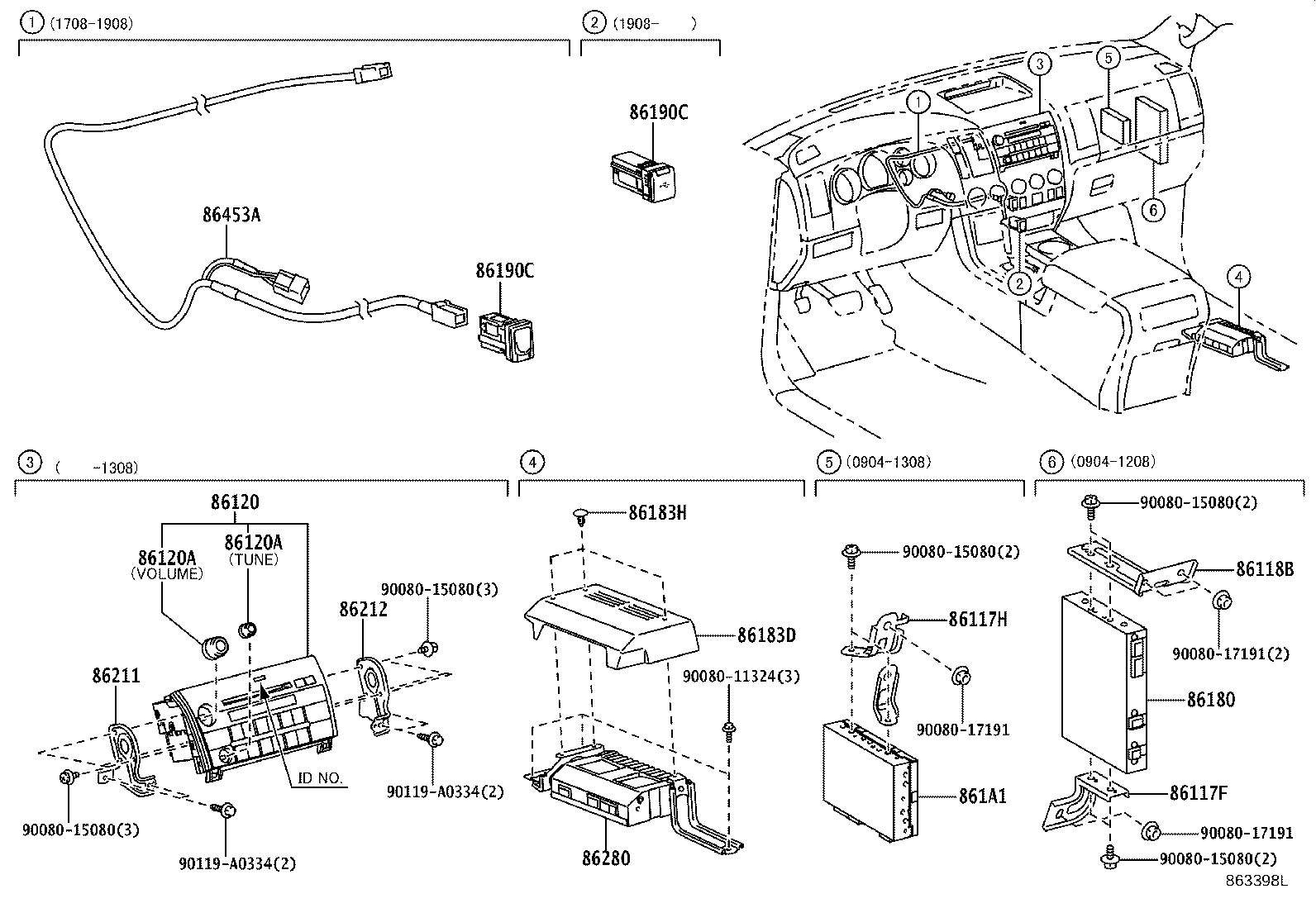 Exploded illustration 863398L
