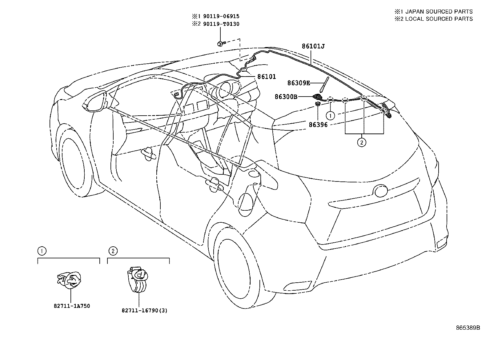 Exploded illustration 865389B
