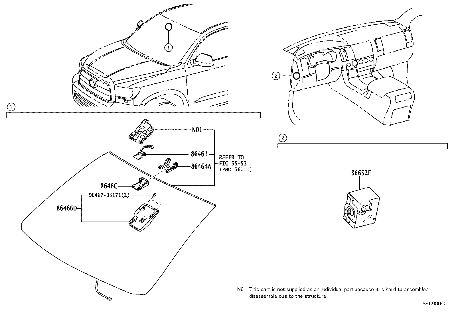 Exploded illustration 866900C