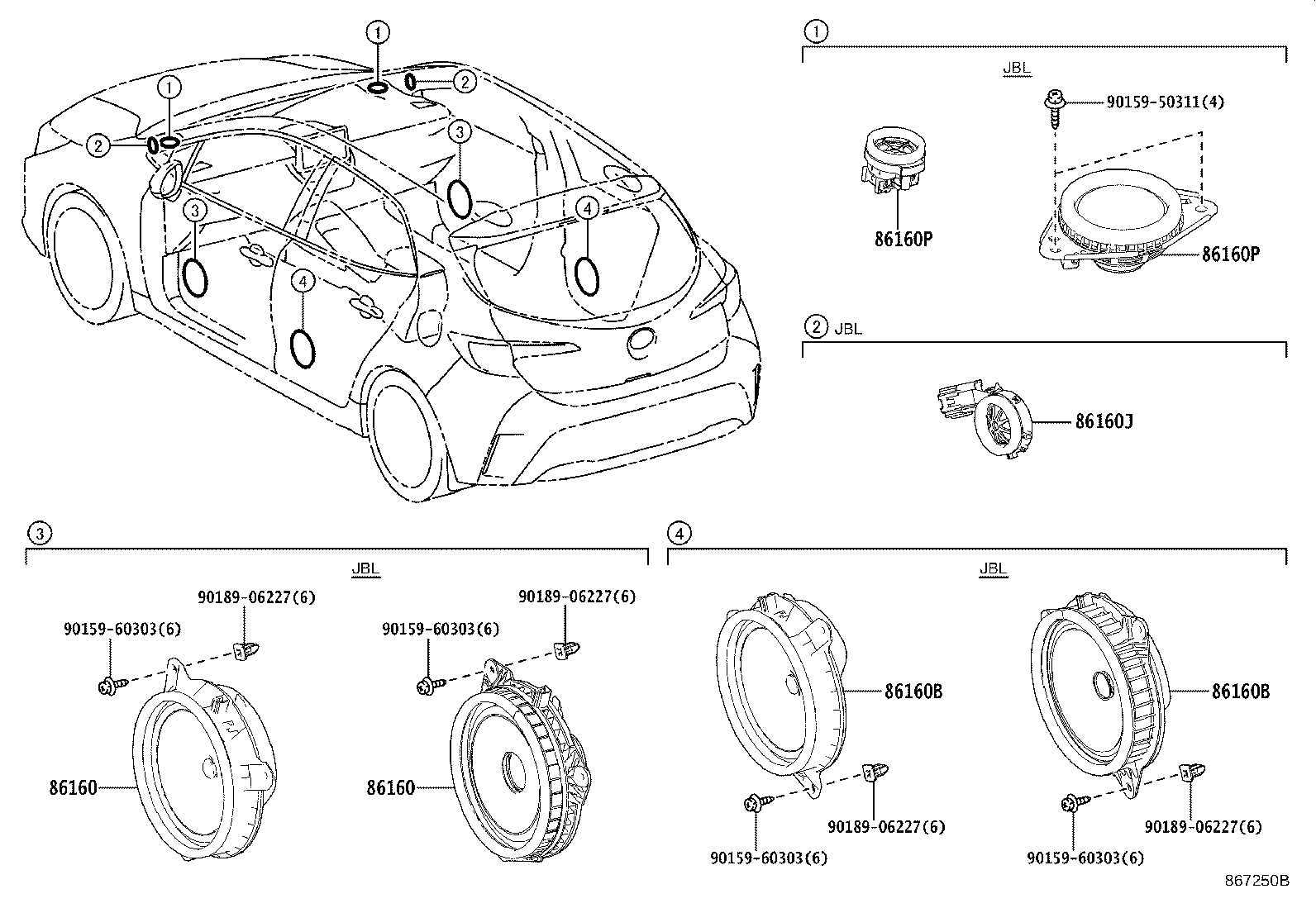 Exploded illustration 867250B