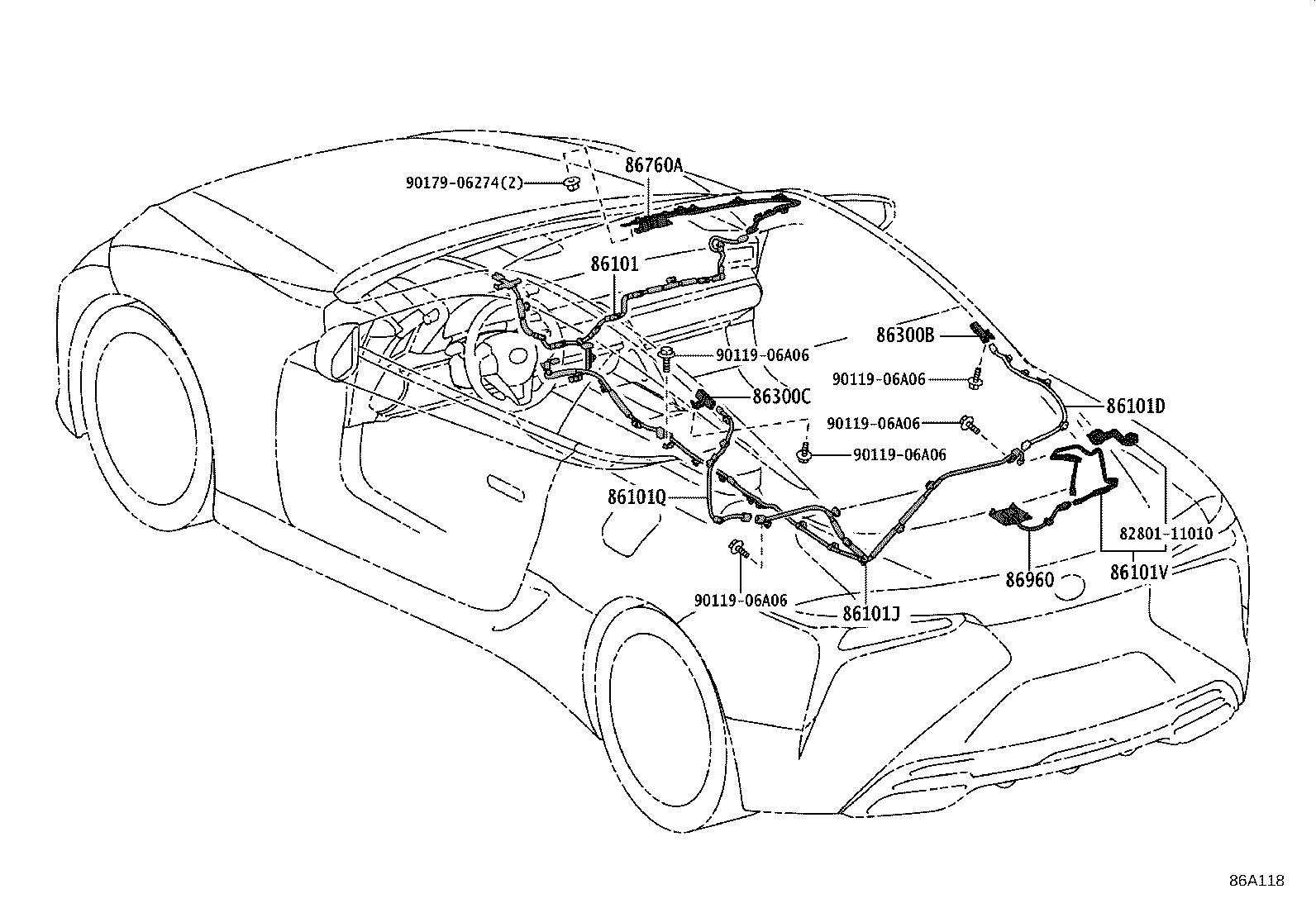 Exploded illustration 86A118