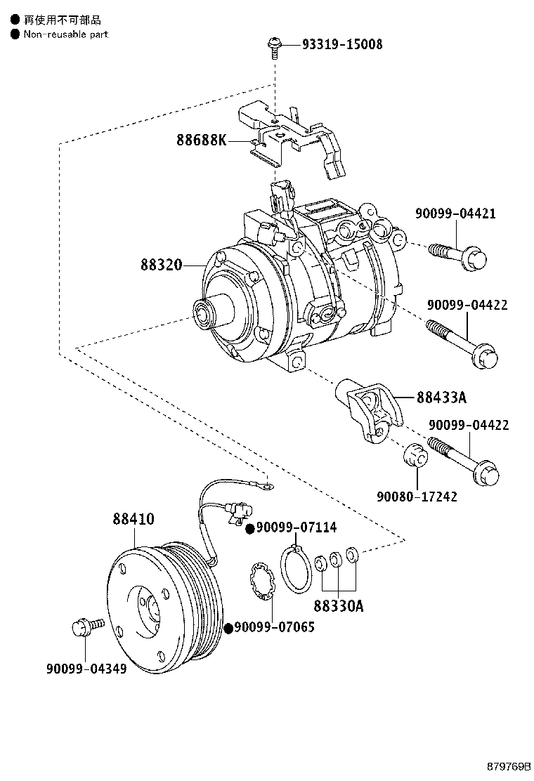 Exploded illustration 879769B