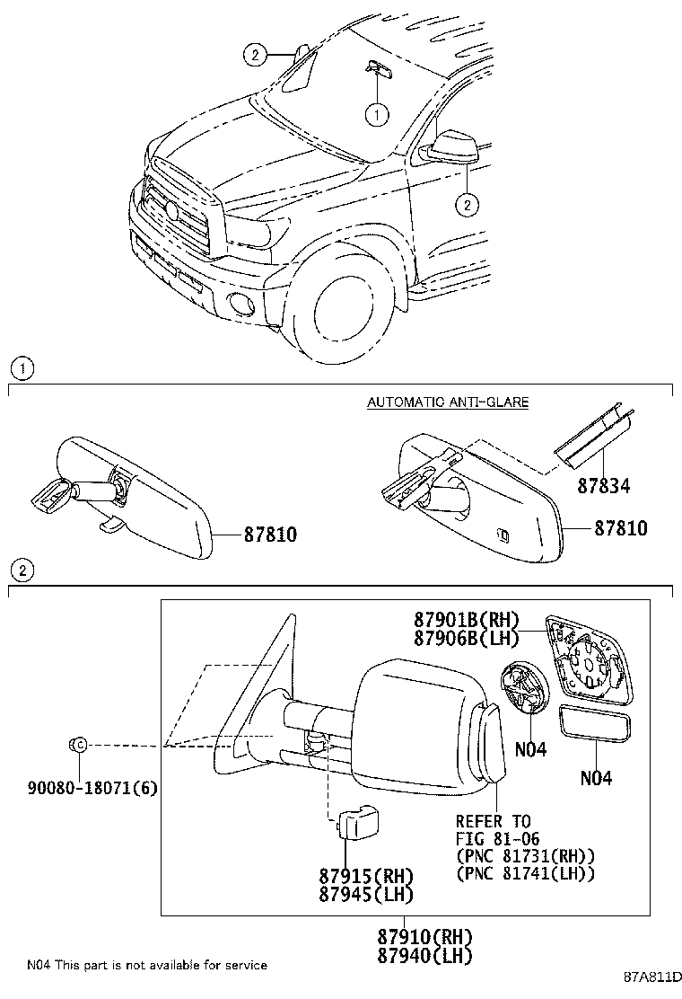 Exploded illustration 87A811D
