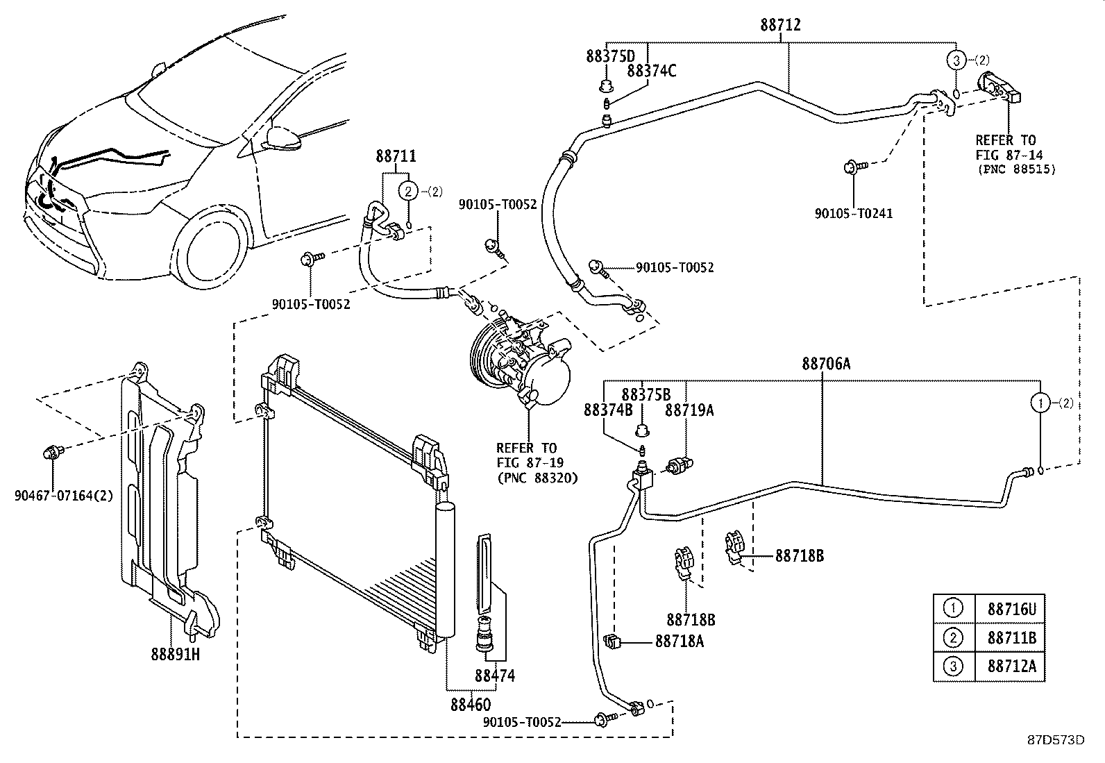 Exploded illustration 87D573D