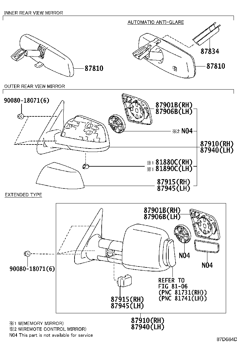 Exploded illustration 87D684D