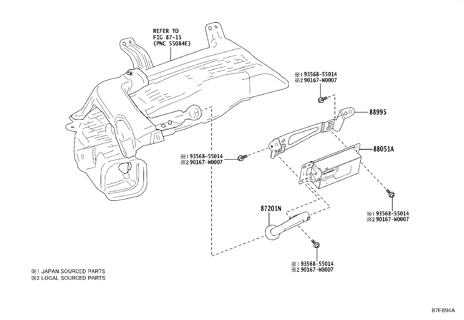 Exploded illustration 87F894A