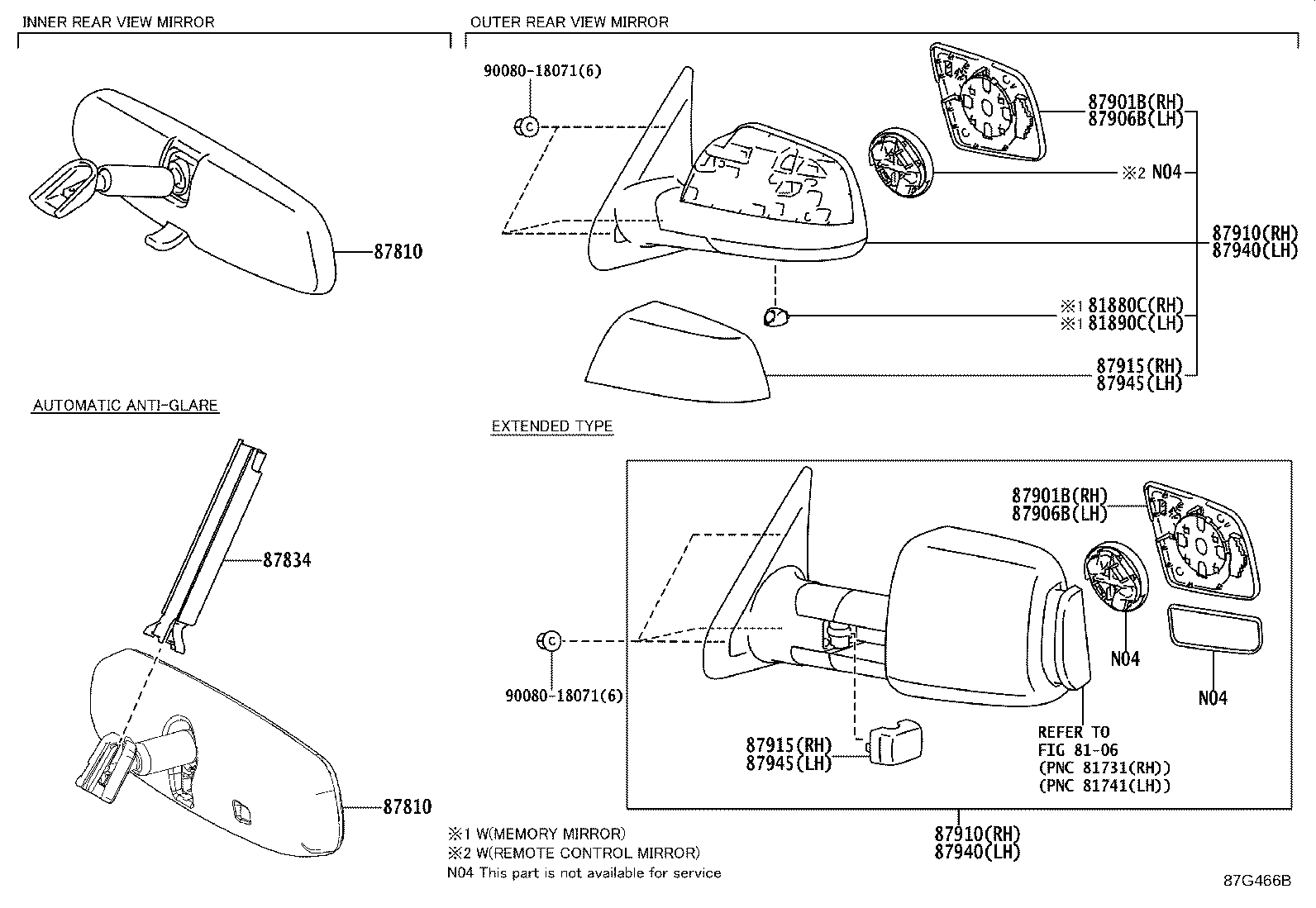 Exploded illustration 87G466B