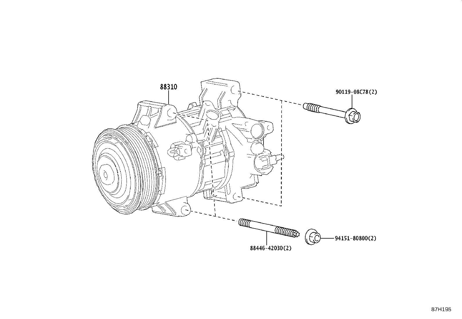 Exploded illustration 87H195