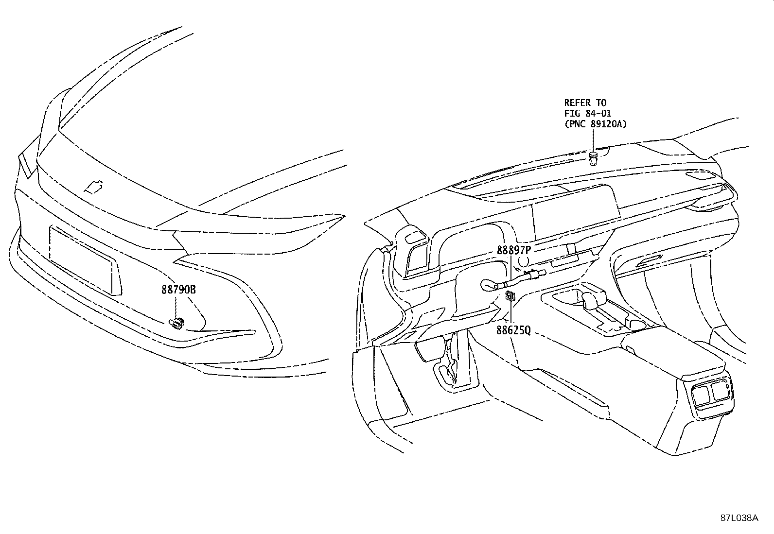 Exploded illustration 87L038A