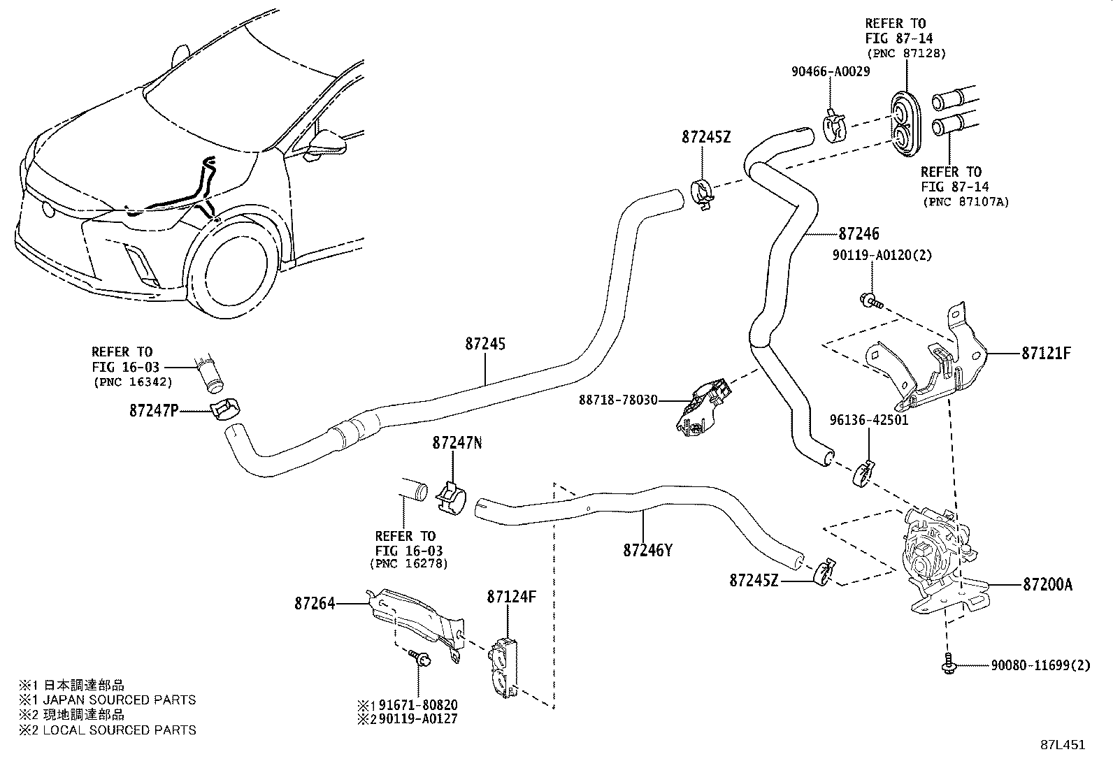 Exploded illustration 87L451