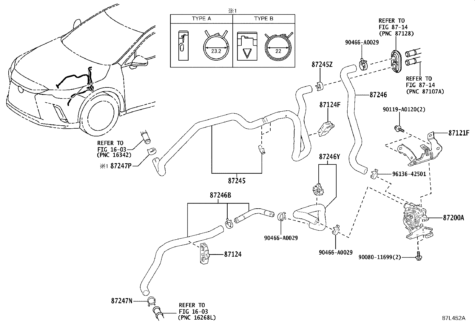 Exploded illustration 87L452A