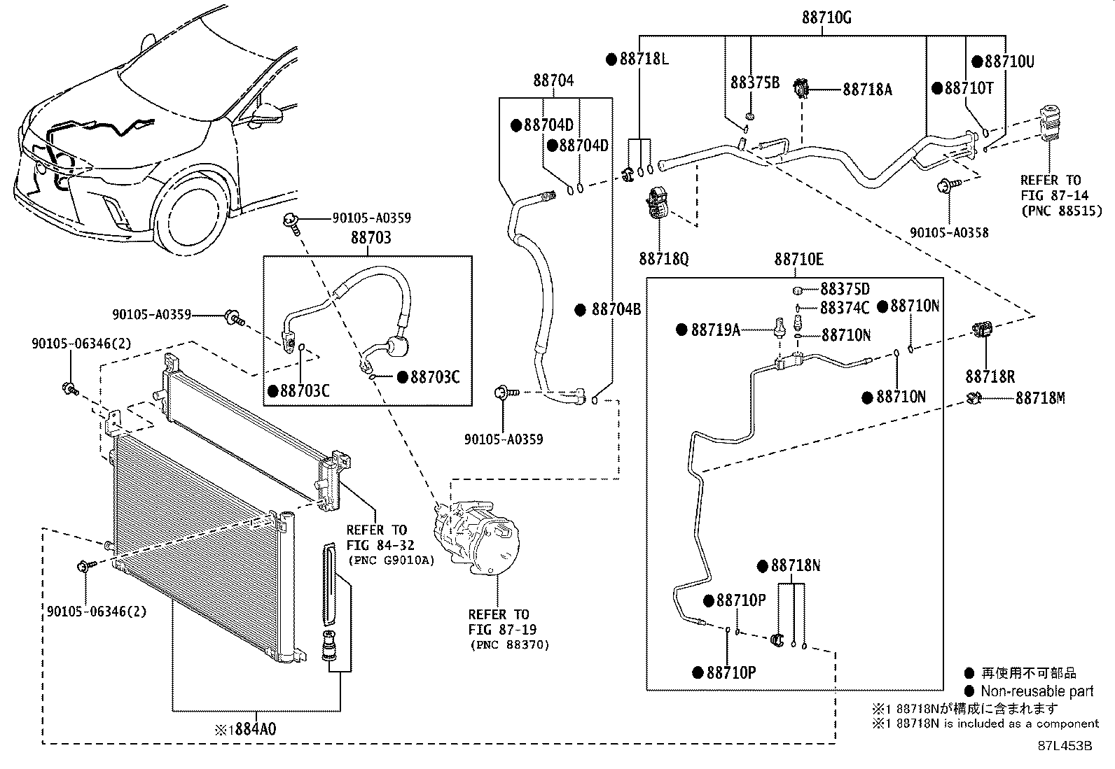 Exploded illustration 87L453B