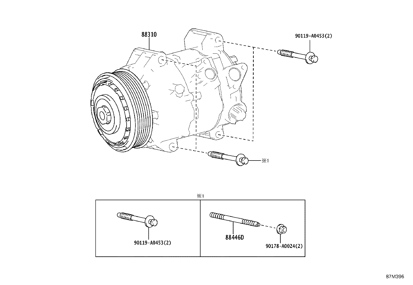 Exploded illustration 87M396