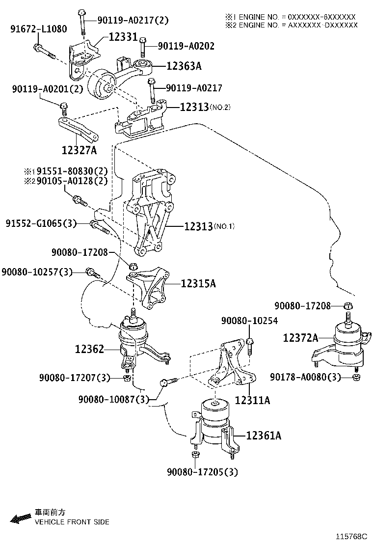 Exploded illustration 115768C