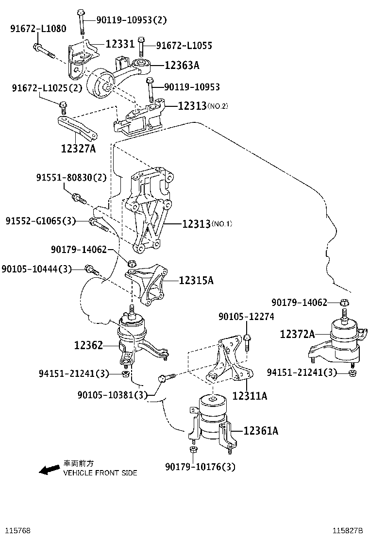 Exploded illustration 115827B