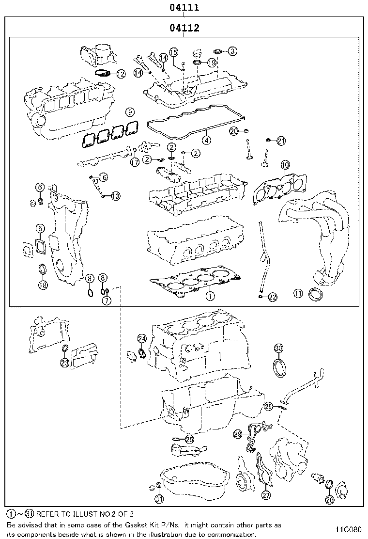 Exploded illustration 11C080