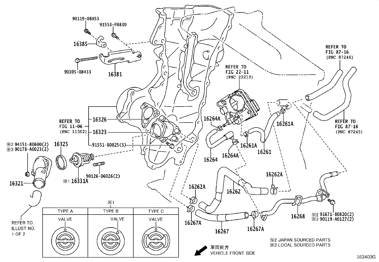 Exploded illustration 163403G