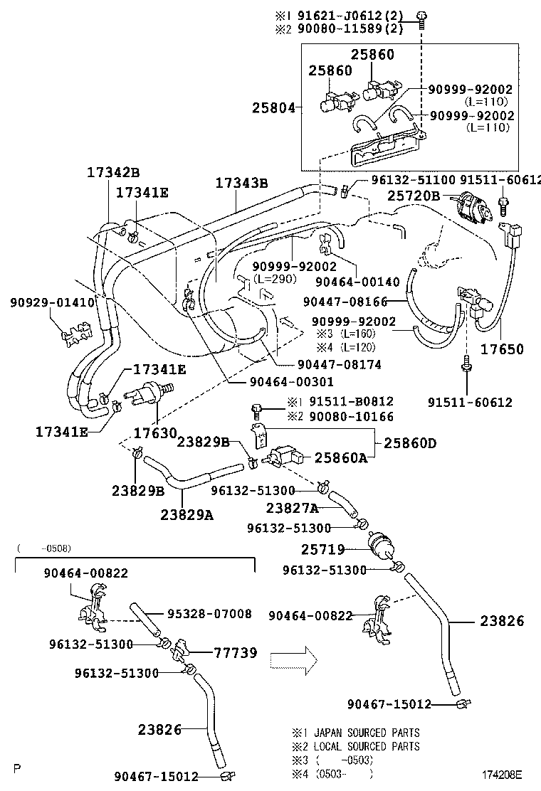 Exploded illustration 174208E