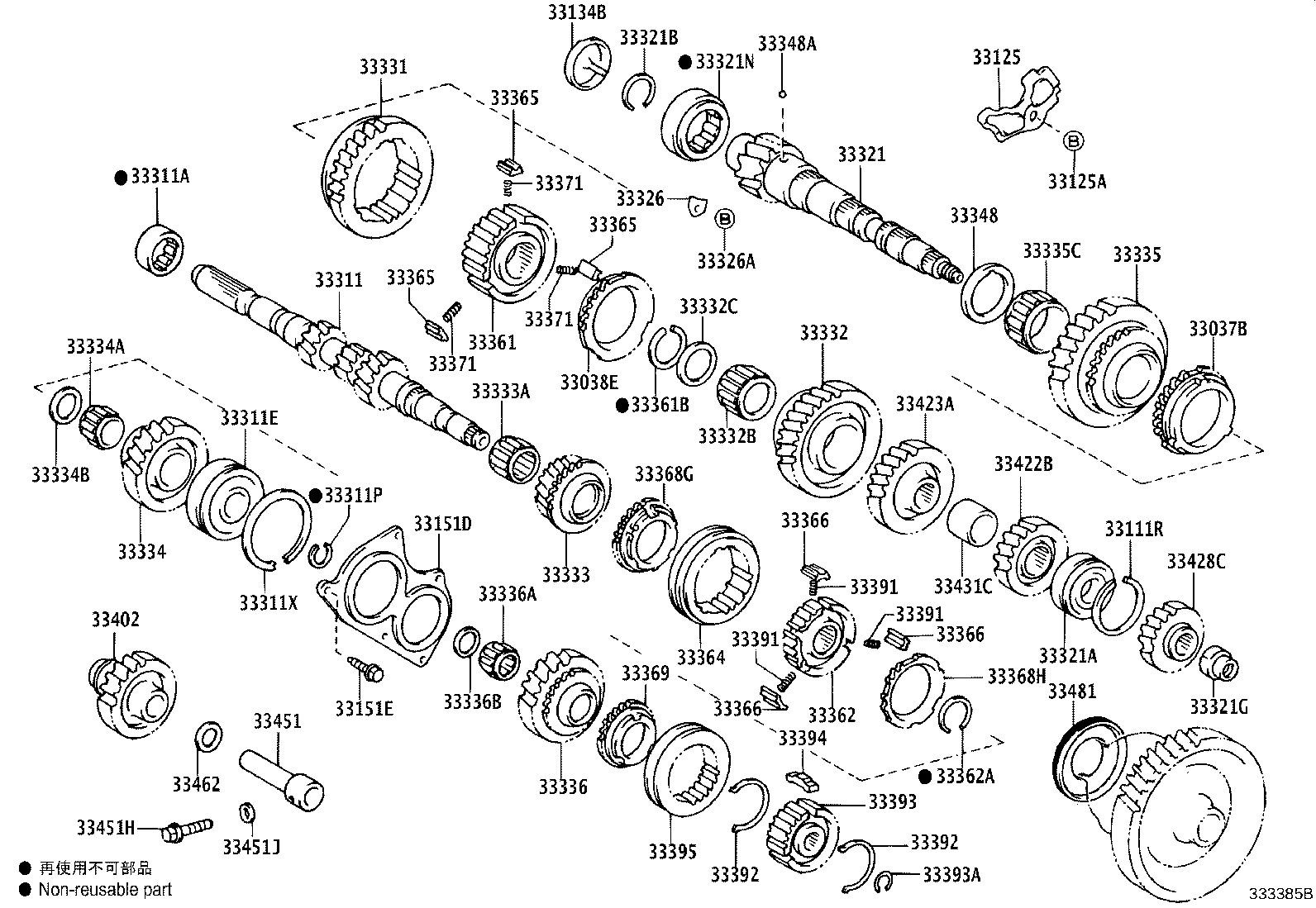 Exploded illustration 333385B