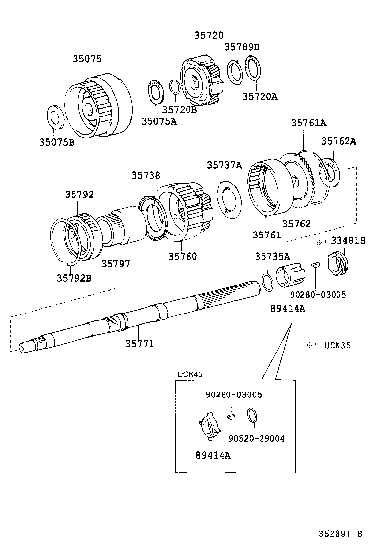 Exploded illustration 352891B