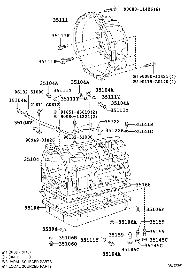 Exploded illustration 354737E