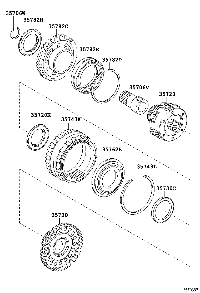 Exploded illustration 357038B