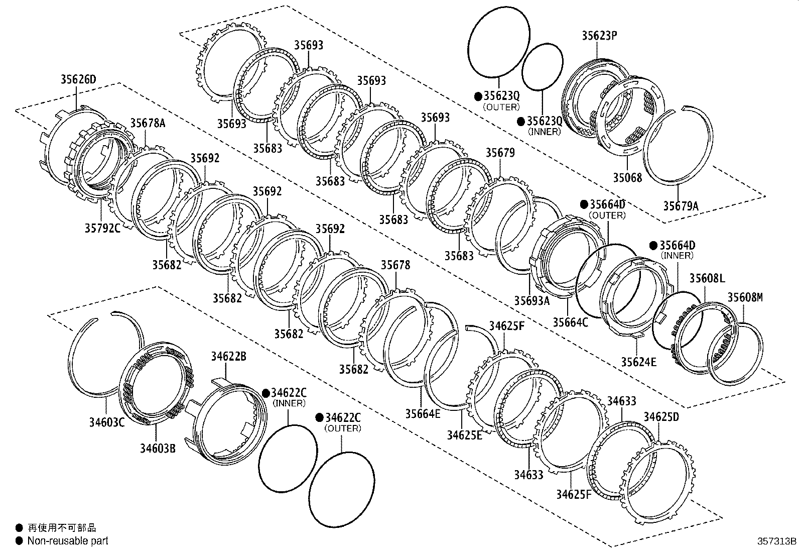 Exploded illustration 357313B