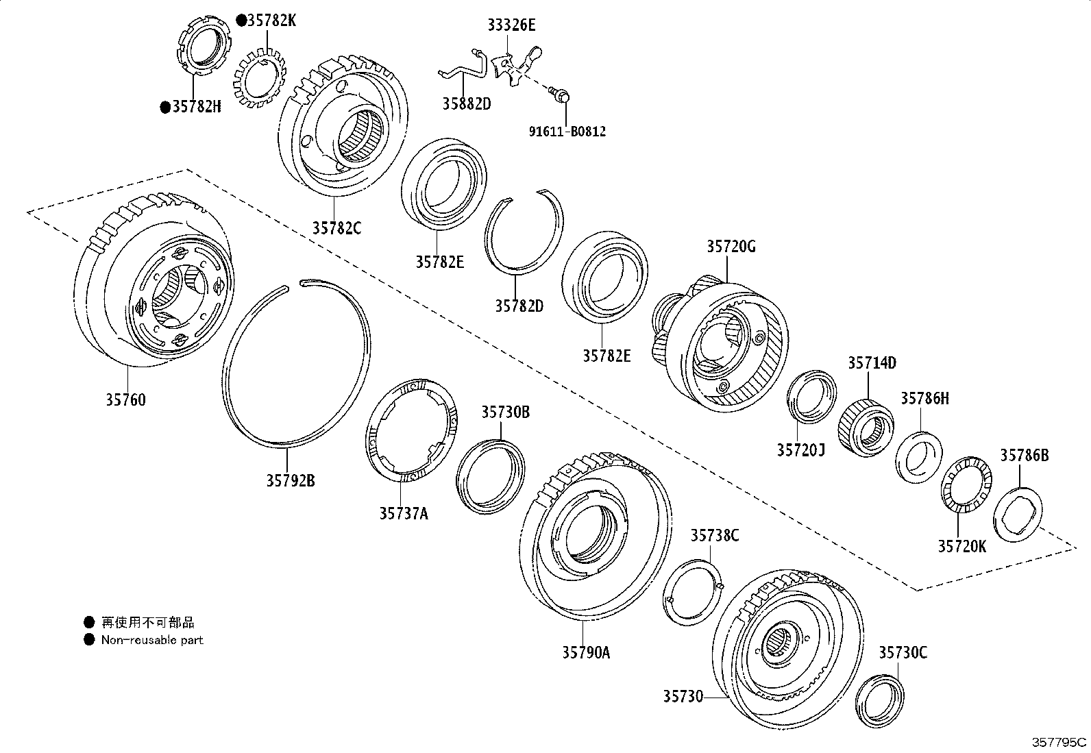 Exploded illustration 357795C