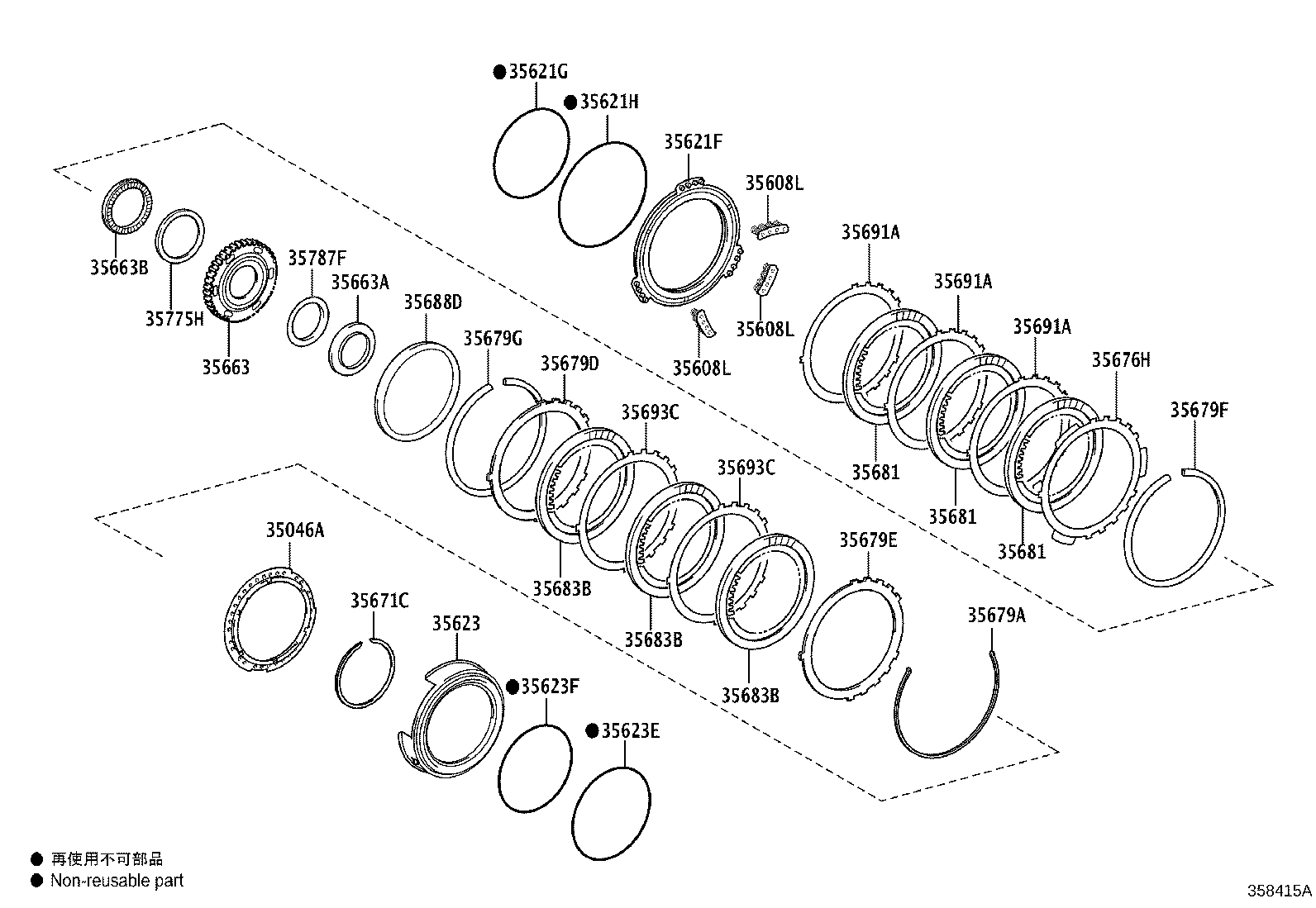 Exploded illustration 358415A