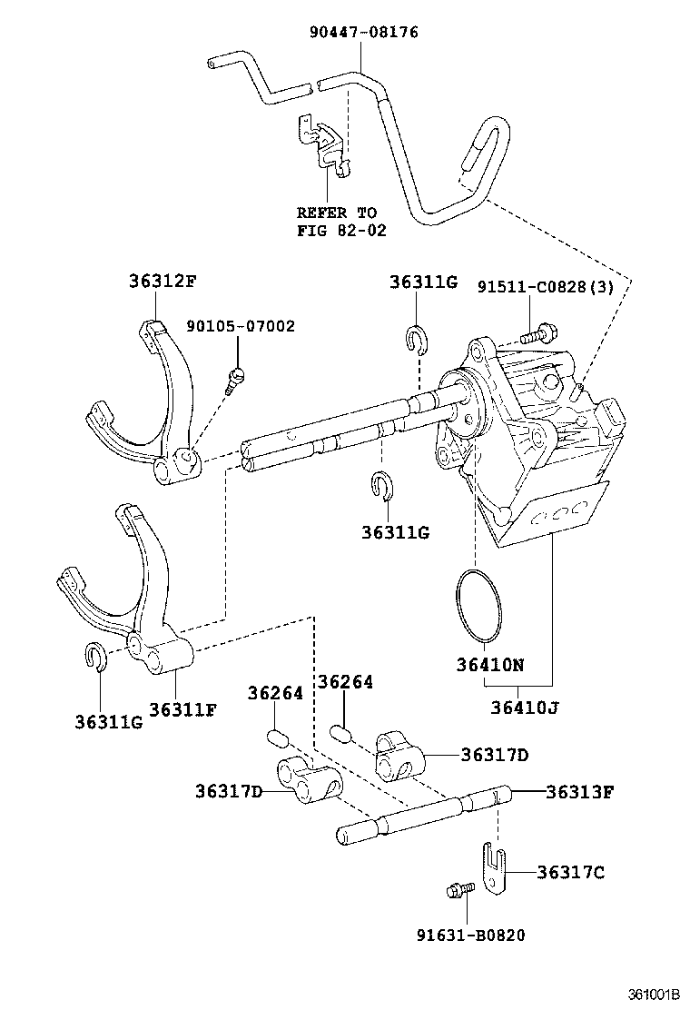 Exploded illustration 361001B