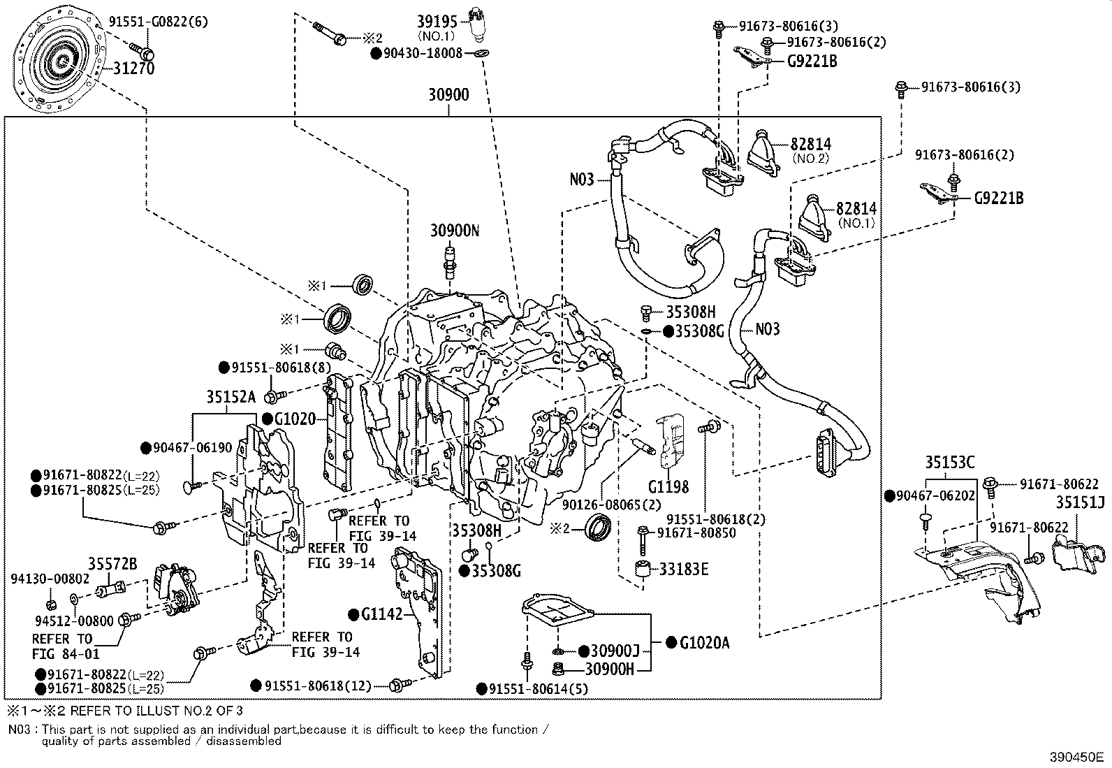 Exploded illustration 390450E